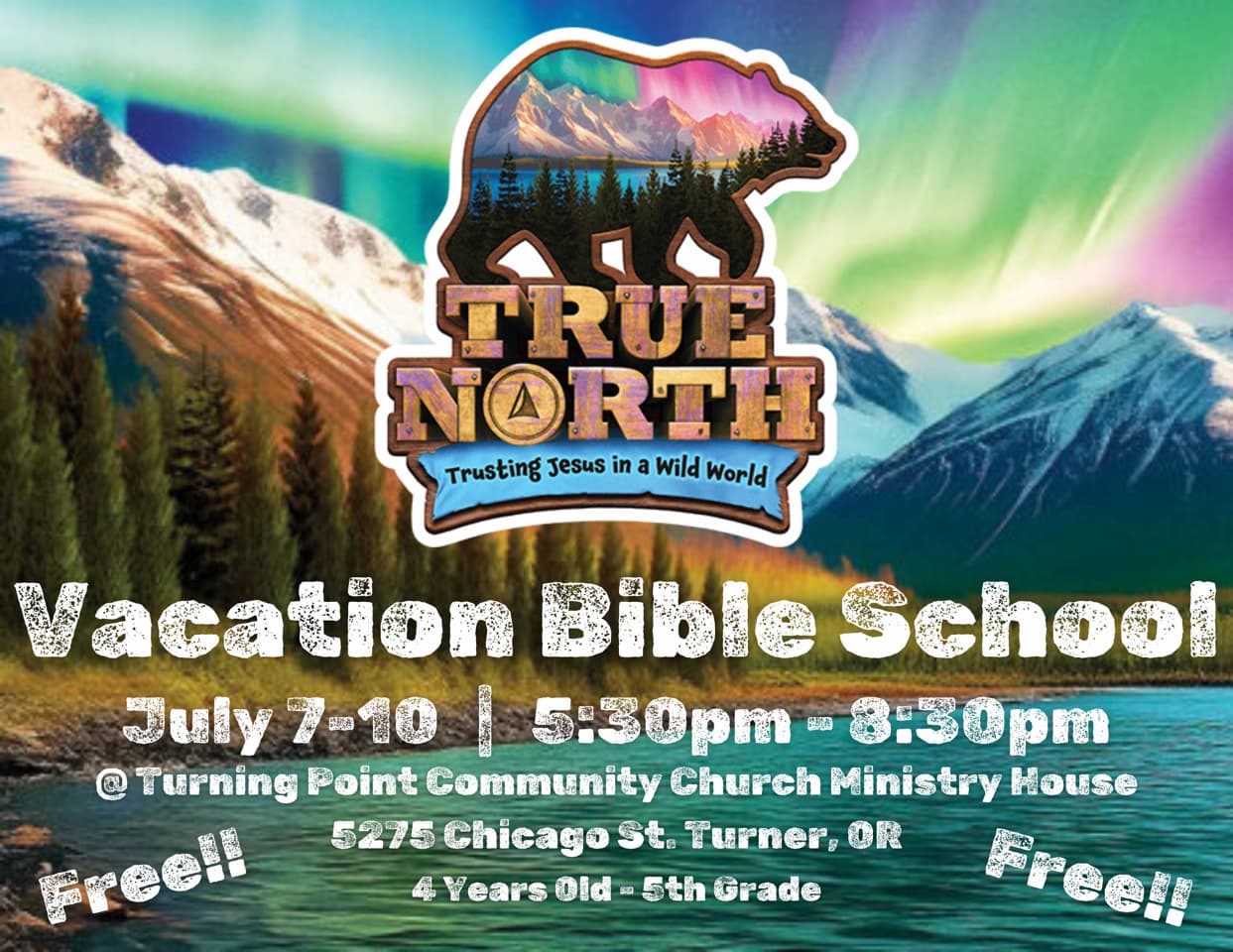 TPCC's Easter Egg Hunt True North VBS Invitation Flyer